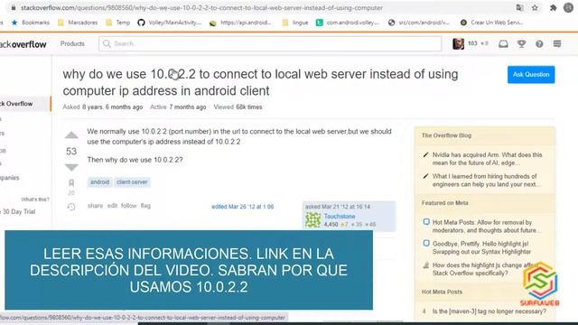 Emulador de android studio no se conecta a mi servidor [Solución] смотреть онлайн
