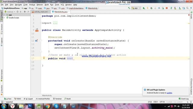 Implicit Intent in Android Studio смотреть онлайн