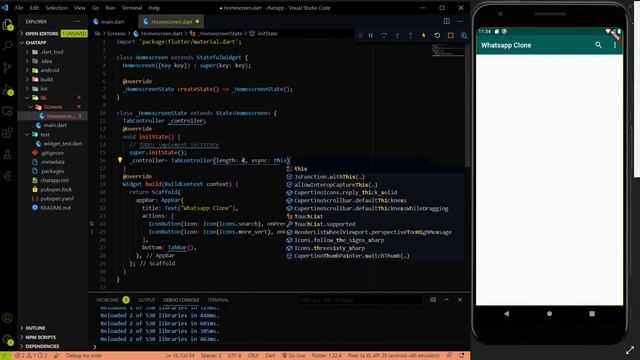 Flutter Chat App - AppBar and TabBar with TabView (Fragment in Flutter)🔥🔥 || Whatsapp Clone #1 смотреть онлайн
