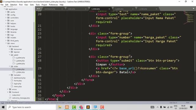 Tutorial Aplikasi Laundry #21 Input Data Slider смотреть онлайн