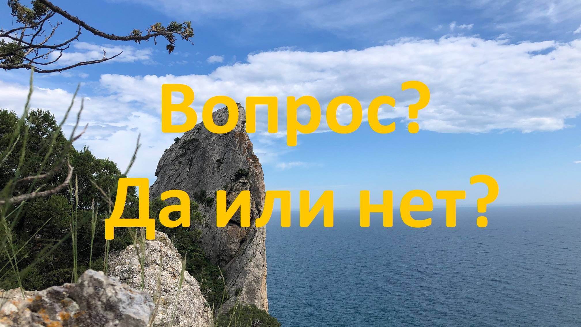 Ответ на вопрос? Да или Нет?