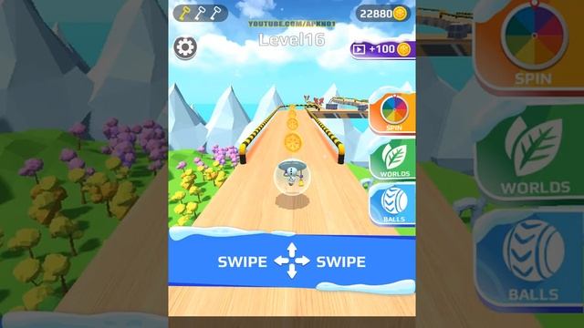 Sky Rolling Ball 3D VS Coin Rush Android iOS Gameplay (Level 11-15) смотреть онлайн