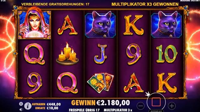 10€ EINSATZ Madame Destiny MEGA WIN смотреть онлайн