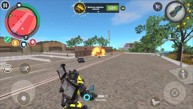 Rope Hero: Vice Town - (Transformer Truck Fight Military Robot Army) #RopeHero - Android Gameplay H смотреть онлайн