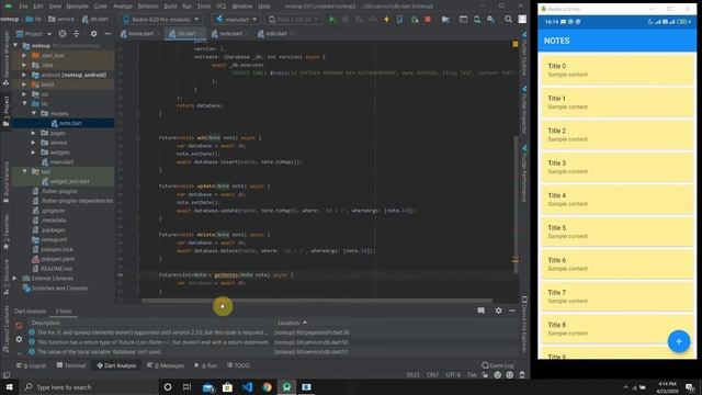 Build notes app with Flutter and Sqflite | Part 2: Database CRUD смотреть онлайн