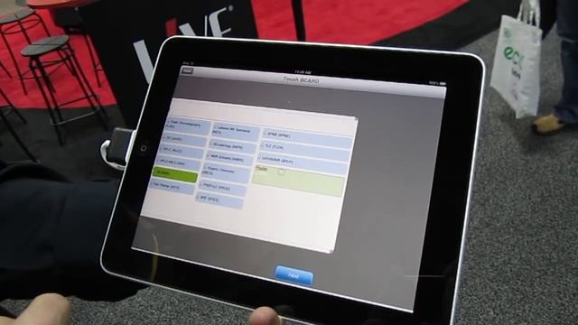 BCARD Browser on iPad reading NFC badges at EXHIIBITOR SHOW 2011 смотреть онлайн