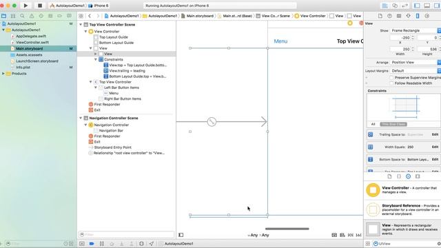 Creating menu side panel using Autolayout смотреть онлайн