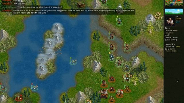 Humans vs Dwarfs - khorne-flakes vs Gallifax - Wesnoth replay смотреть онлайн