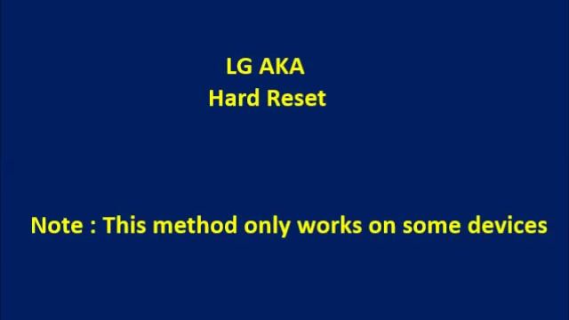 How to Hard Reset LG AKA and Forgot Password Recovery, Factory Reset смотреть онлайн