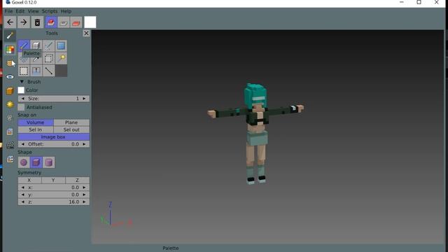 Magicavoxel to Goxel import - voxel cyberpunk character смотреть онлайн