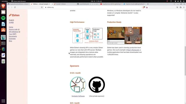 Ebiten - A dead simple 2D game library for Go - Now Ebitengine! смотреть онлайн