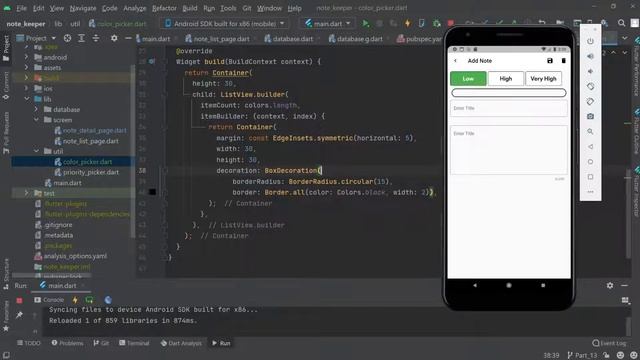 Flutter moor(drift) tutorial - Building NoteKeeper App from scrach | Color Picker смотреть онлайн