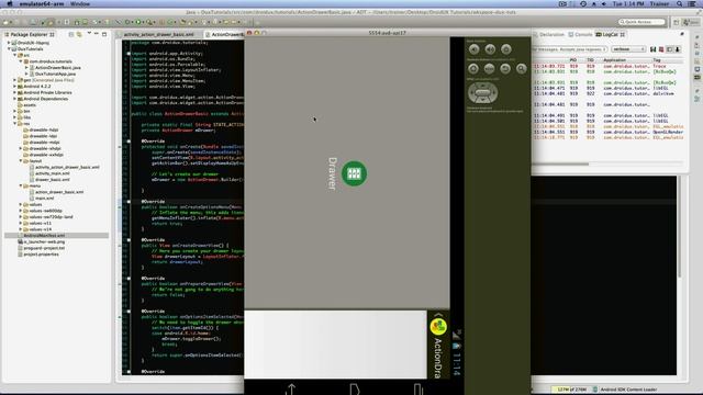 Codecast: Android Navigation Drawer using ActionDrawer widget смотреть онлайн
