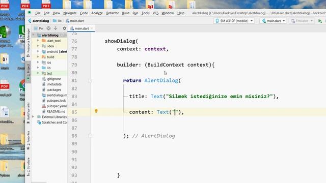 #EVDEKAL Flutter - 22. AlertDialog Örneği смотреть онлайн