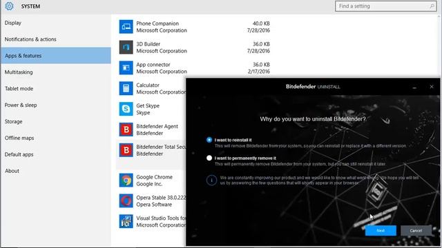 Uninstall Bitdefender Total Security 2016 on Windows 10 смотреть онлайн