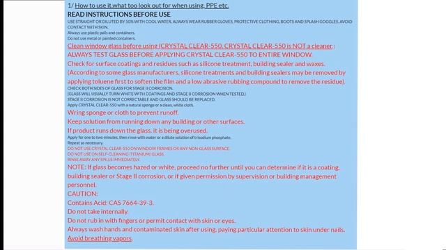 ✅ WINSOL CRYSTAL CLEAR 550 DETAILED INSTRUCTIONS TO USE смотреть онлайн
