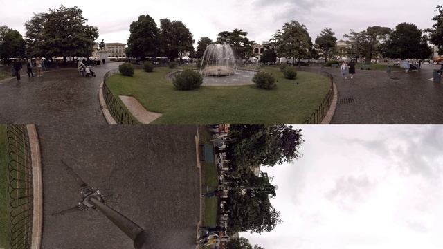 360 video: Fountain at Piazza Bra, Verona, Italy смотреть онлайн