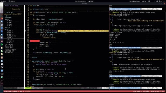 Rust live coding: Advent of Code 2019 - Day 4 смотреть онлайн