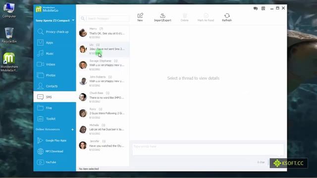 Sony Xperia Z3 Compact - How to Export SMS text messages to PC/Mac ? смотреть онлайн