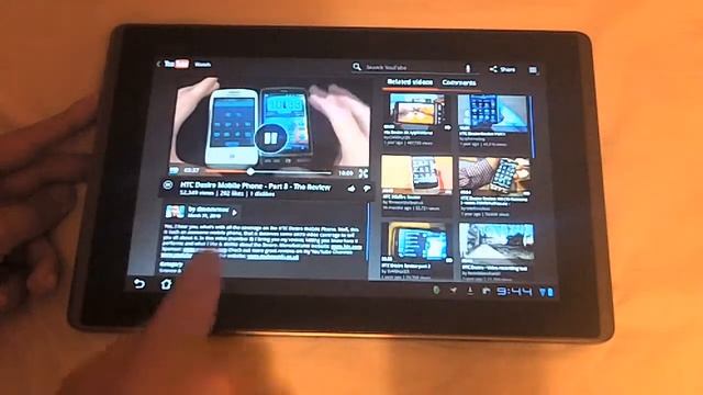 Asus eee Pad Transformer The YouTube Application смотреть онлайн