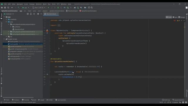 Splash Screen Animation in Jetpack Compose | Android | Make It Easy смотреть онлайн