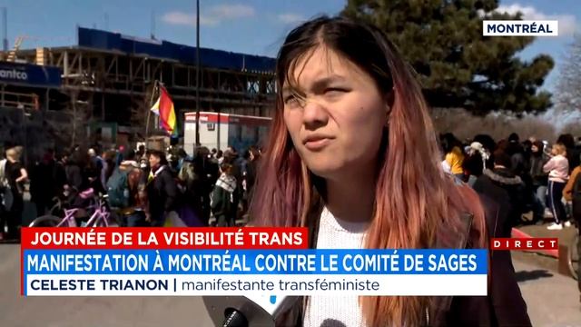 Journée de la visibilité trans: manifestation à Montréal contre le comité de sages - reportage смотреть онлайн