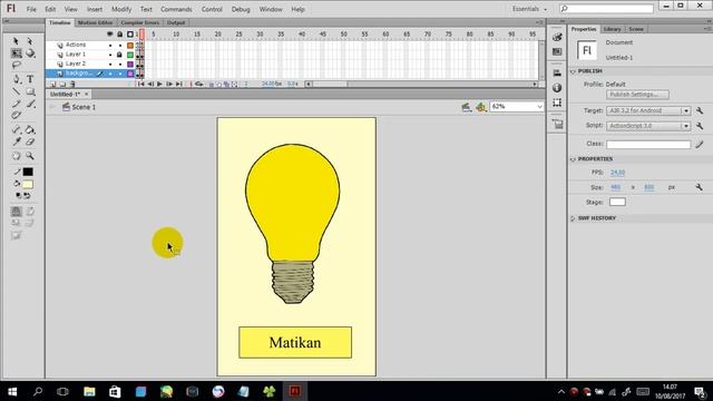 Tutorial Membuat Aplikasi Android "Switch On/Off Lamp" Menggunakan Adobe Flash Professional CS6 смотреть онлайн