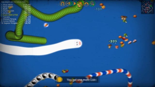 WormsZone.io Best 001 Slither SNAKE A.I 1,000,000+ Top 01 Score Epic WormZoneio Gameplay #39 смотреть онлайн