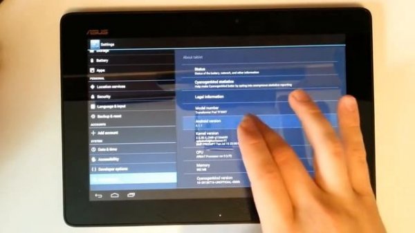 Asus Transformer Pad TF300T - Android 4.1.1 Jellybean