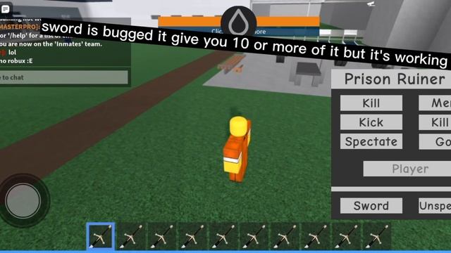 Prison Life Sword Script (can kill any team even neutral) смотреть онлайн