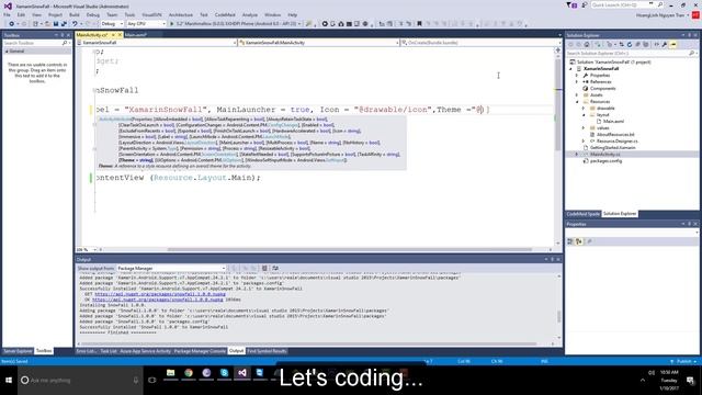 Xamarin Android Studio - Snow Fall смотреть онлайн