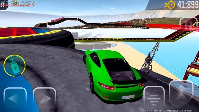 Impossible Mega Ramp Car Racing - Sport Car Driver Stunts Tracks 3D - Android GamePlay смотреть онлайн