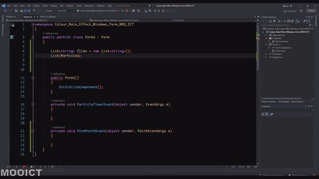 C# OOP Project Make a Rain Particles Effect in .Net Windows Form and Visual Studio смотреть онлайн
