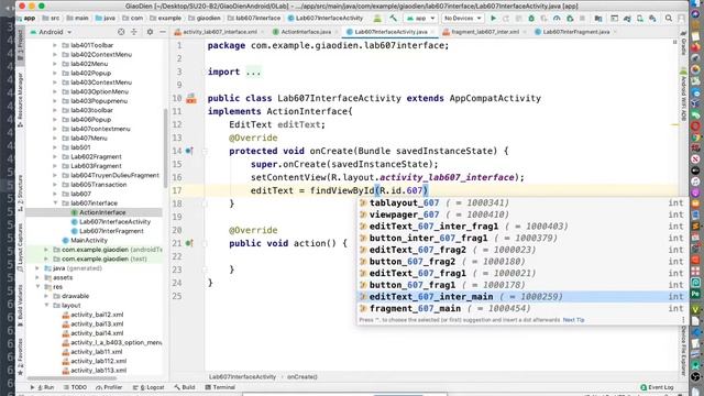 Giao diện Android - 6.7 - FragmentManager truy xuất Activity qua Interface trong Android смотреть онлайн
