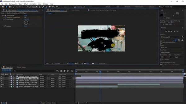 Create a Brush Stroke Transition Reveal After Effects Motion Graphics Tutorial