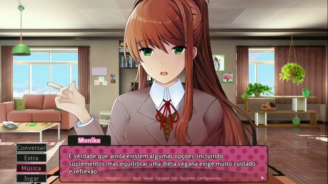 Monika After Story. Pergunto para Monika se ele comeria carne. смотреть онлайн