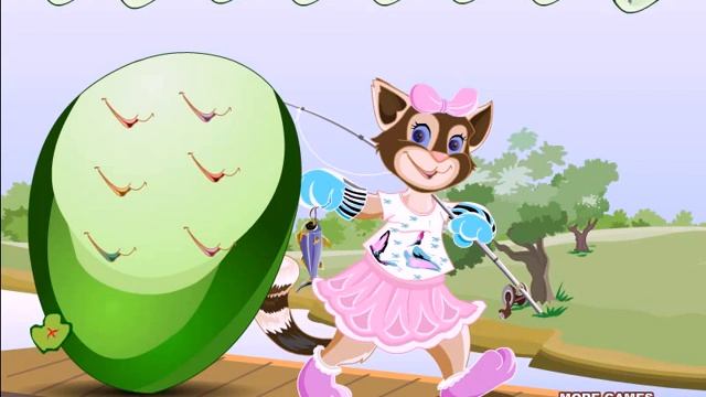 Cat Goes Fishing Dress-up Online Game смотреть онлайн