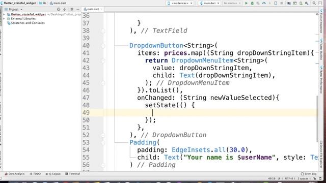 Flutter DropdownButton - Android and iOS Hybrid Application Development Tutorial смотреть онлайн