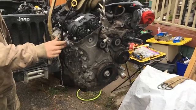 Replacing The 3.6 Pentastar Motor On A 2017 Jeep JK DIY
