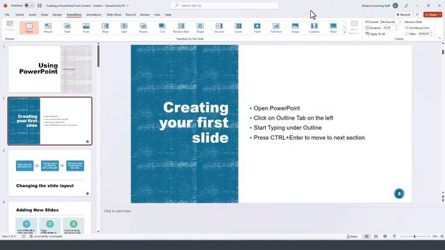 Transitions in a Presentation in PowerPoint | PowerPoint 2021 for Microsoft 365, Office 365 смотреть онлайн