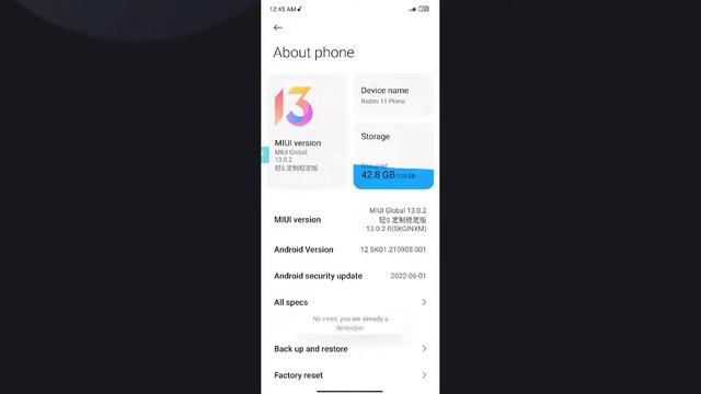 Redmi 11 Prime How to Enable Developer option features смотреть онлайн
