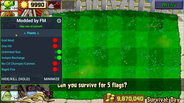 Plants Vs Zombies V3.4.4 - Mod Menu смотреть онлайн