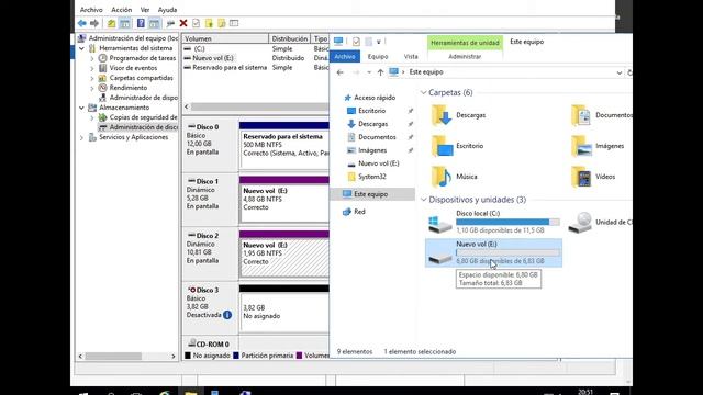 Administración de Discos en Windows Server 2008 смотреть онлайн