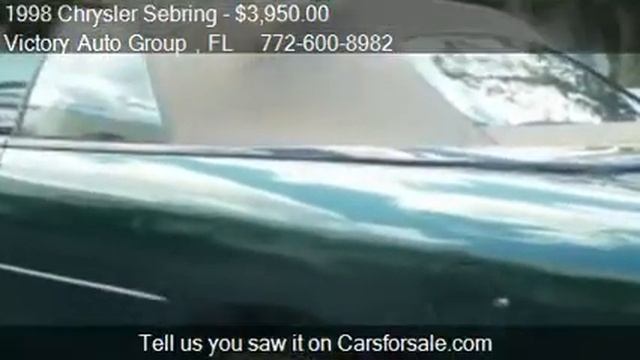 1998 Chrysler Sebring JXi - for sale in Stuart, FL 34994 смотреть онлайн