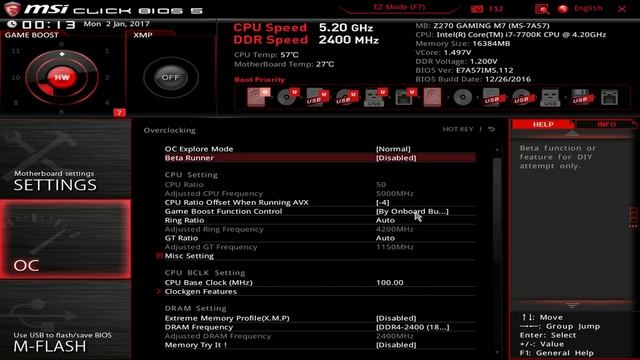 MSI Z270 Gaming M7 - Bios - Geeknetic.es