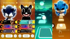 Dark Sonic - Cartoon Cat - Long Horse - Sonic Exe | Tiles Hop Edm Rush !!