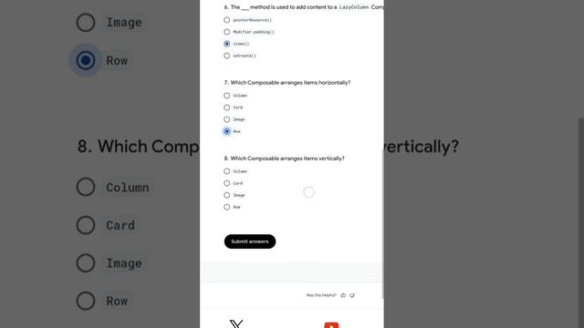 Unit - 3Display lists and use material design Quiz Answer смотреть онлайн