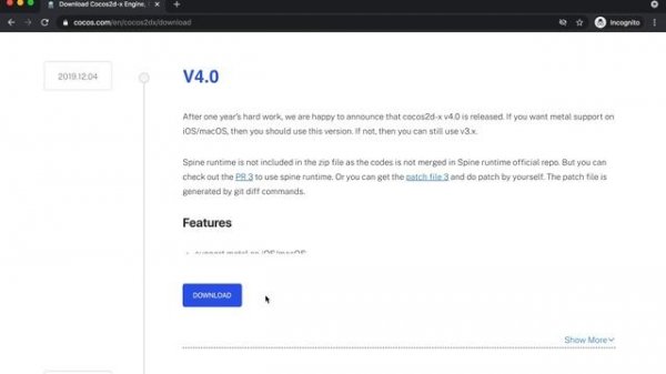 1 - Cocos2d-x 4.0 Android Studio 4.13 Tutorial Series - Download
