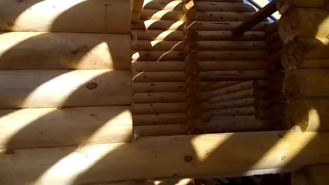 Отбельвание дома из оцелендрованого бревна. смотреть онлайн