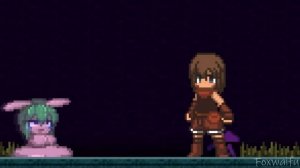 Forest of the blue skin puppet girl's